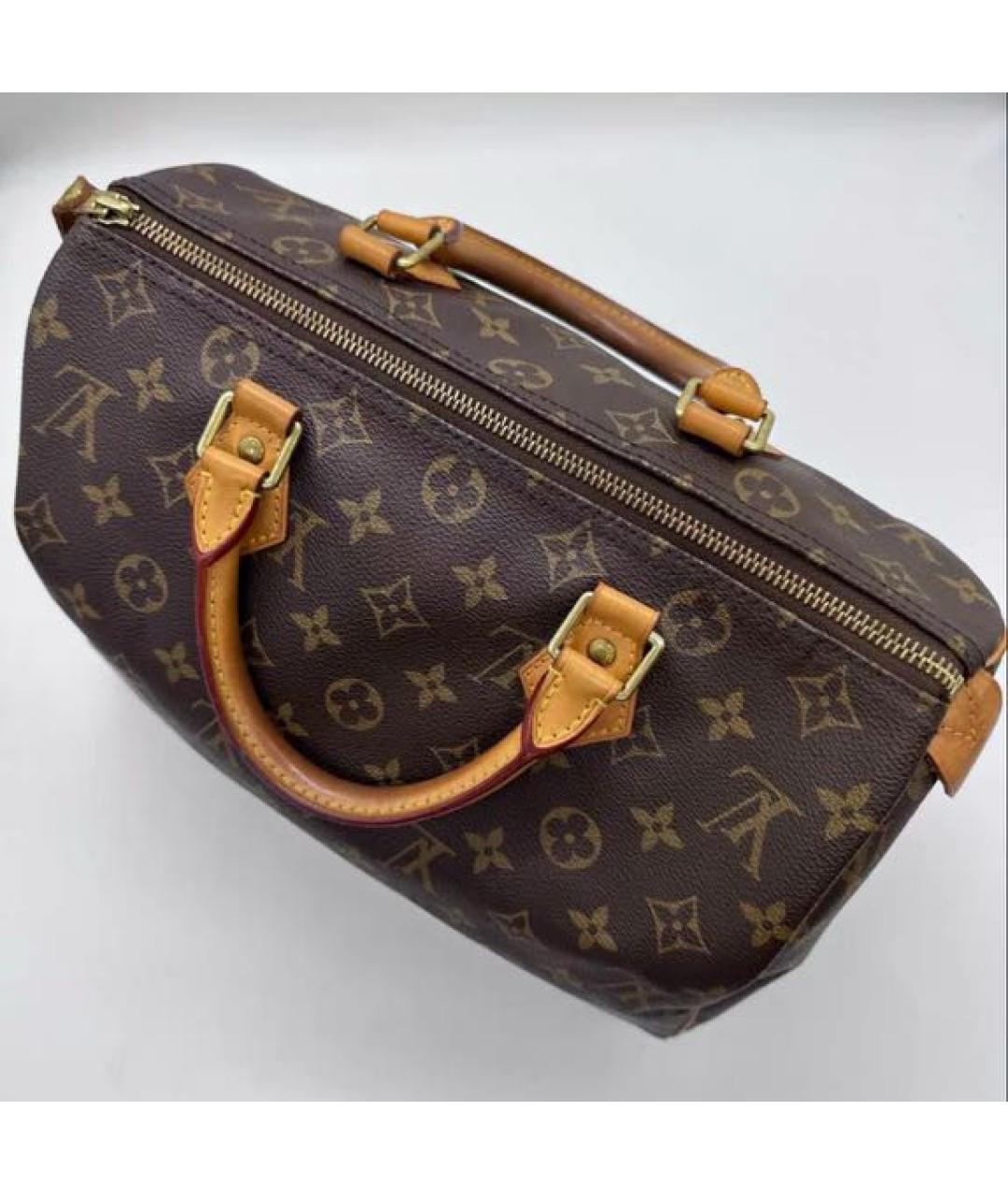 LOUIS VUITTON Коричневая сумка с короткими ручками, фото 3