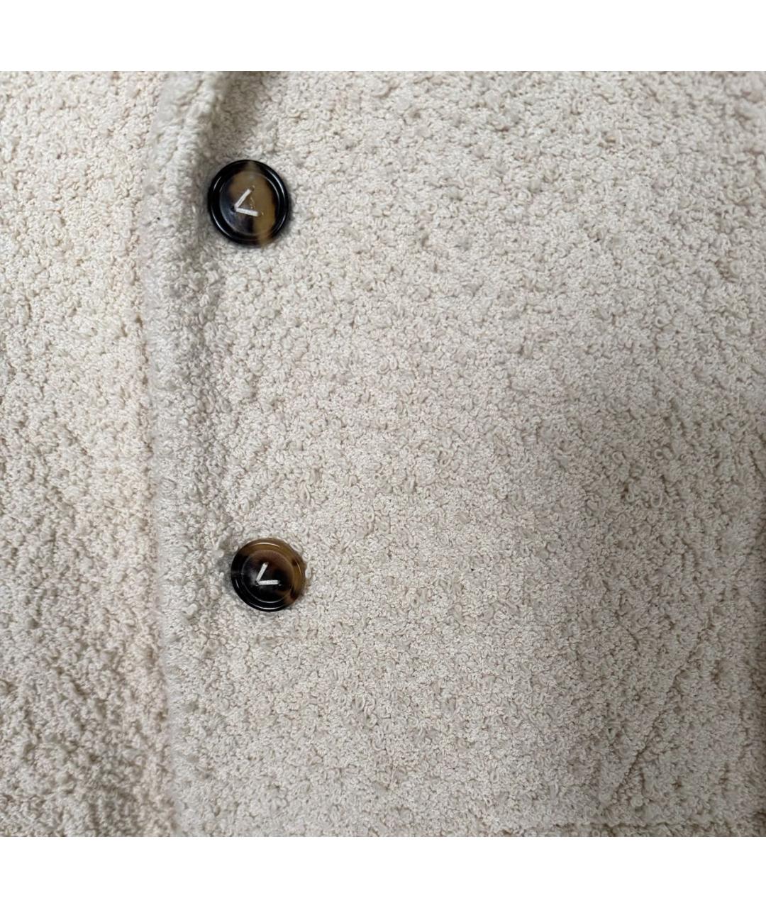 BOTTEGA VENETA Бежевое хлопковое пальто, фото 4