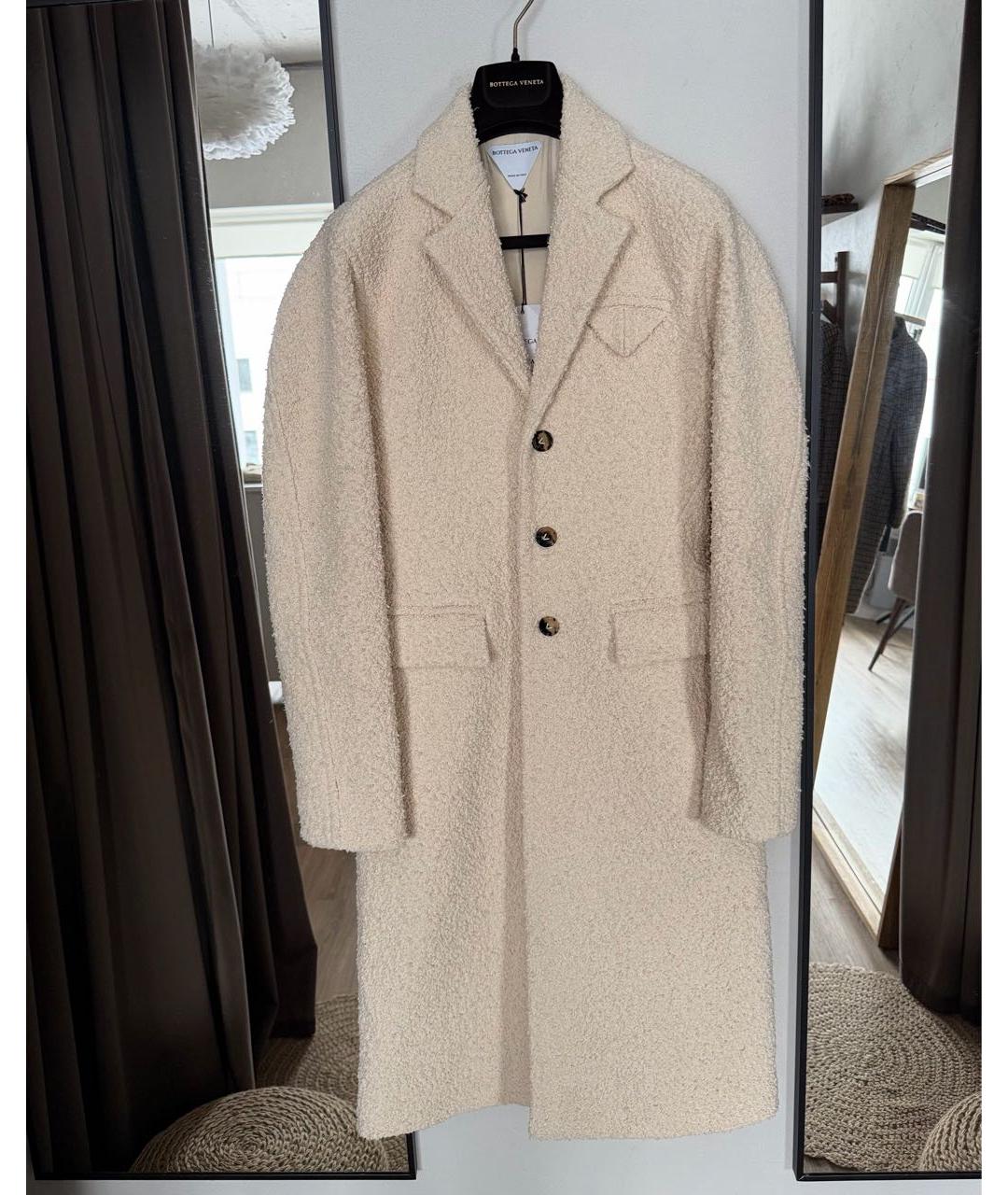 BOTTEGA VENETA Бежевое хлопковое пальто, фото 9