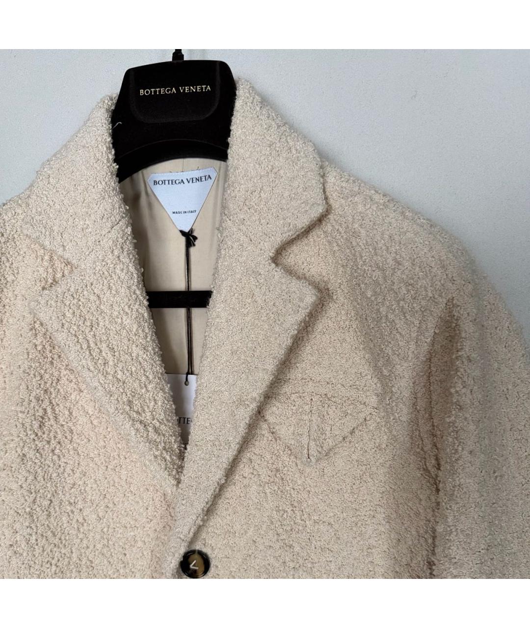 BOTTEGA VENETA Бежевое хлопковое пальто, фото 3