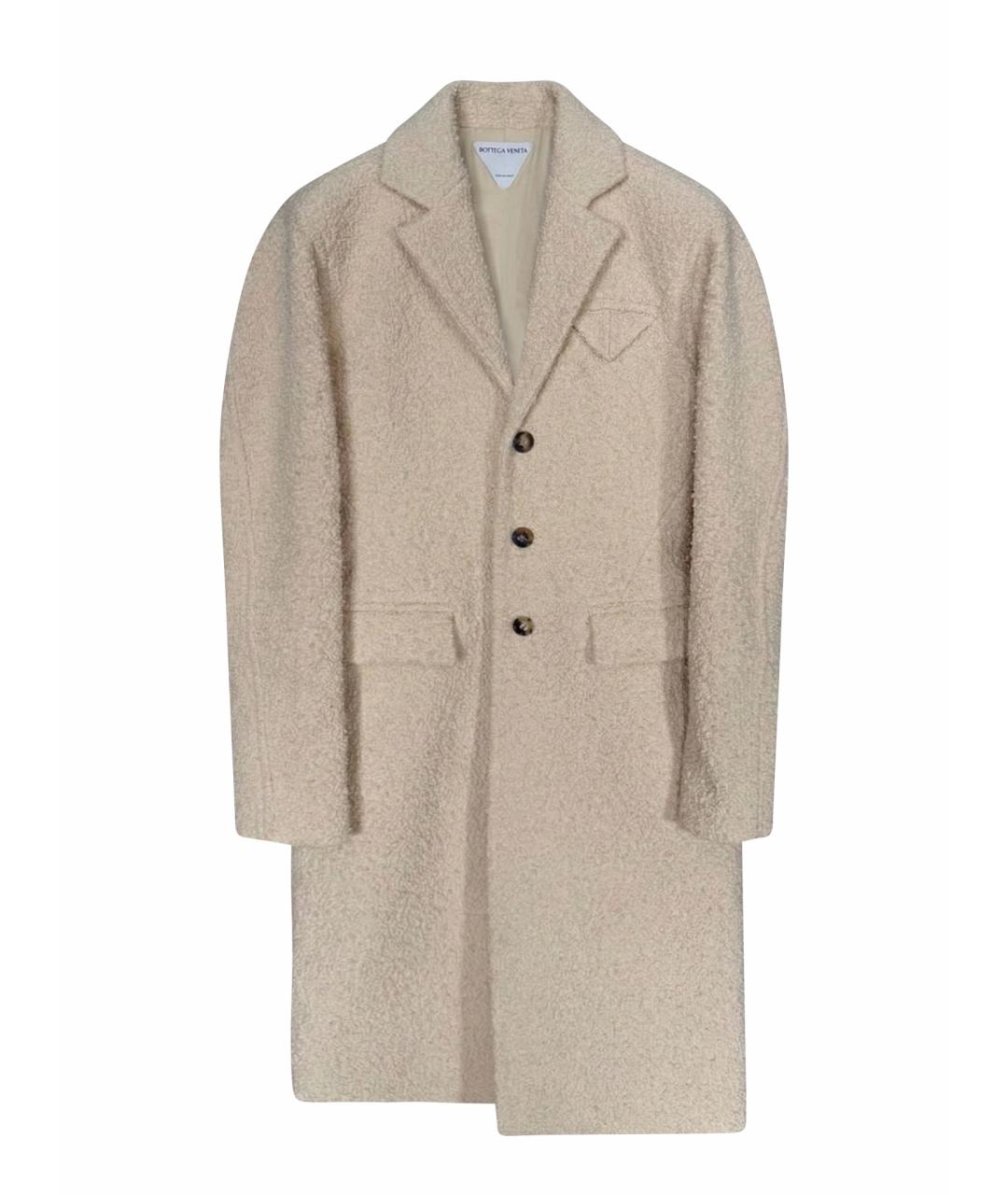 BOTTEGA VENETA Бежевое хлопковое пальто, фото 1