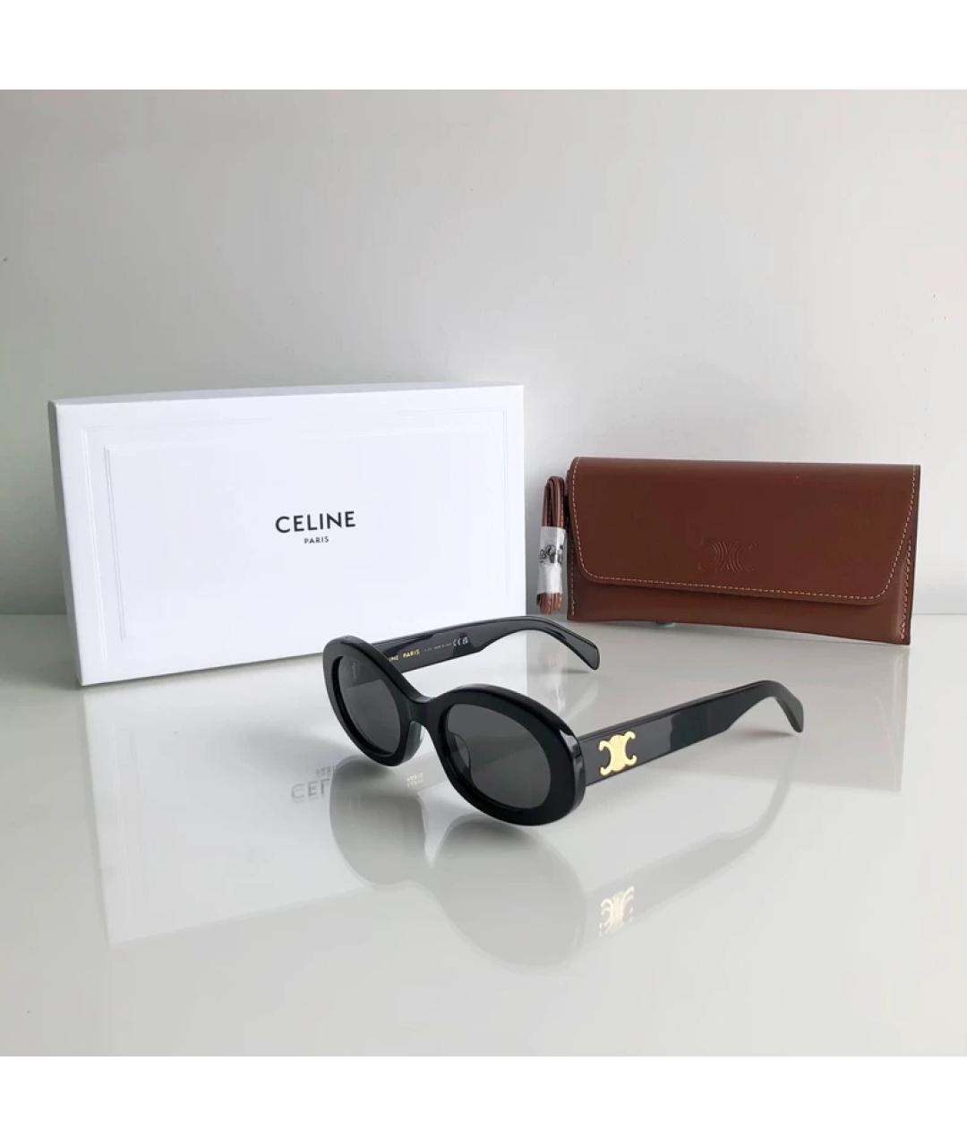 CELINE Черные пластиковые солнцезащитные очки, фото 7