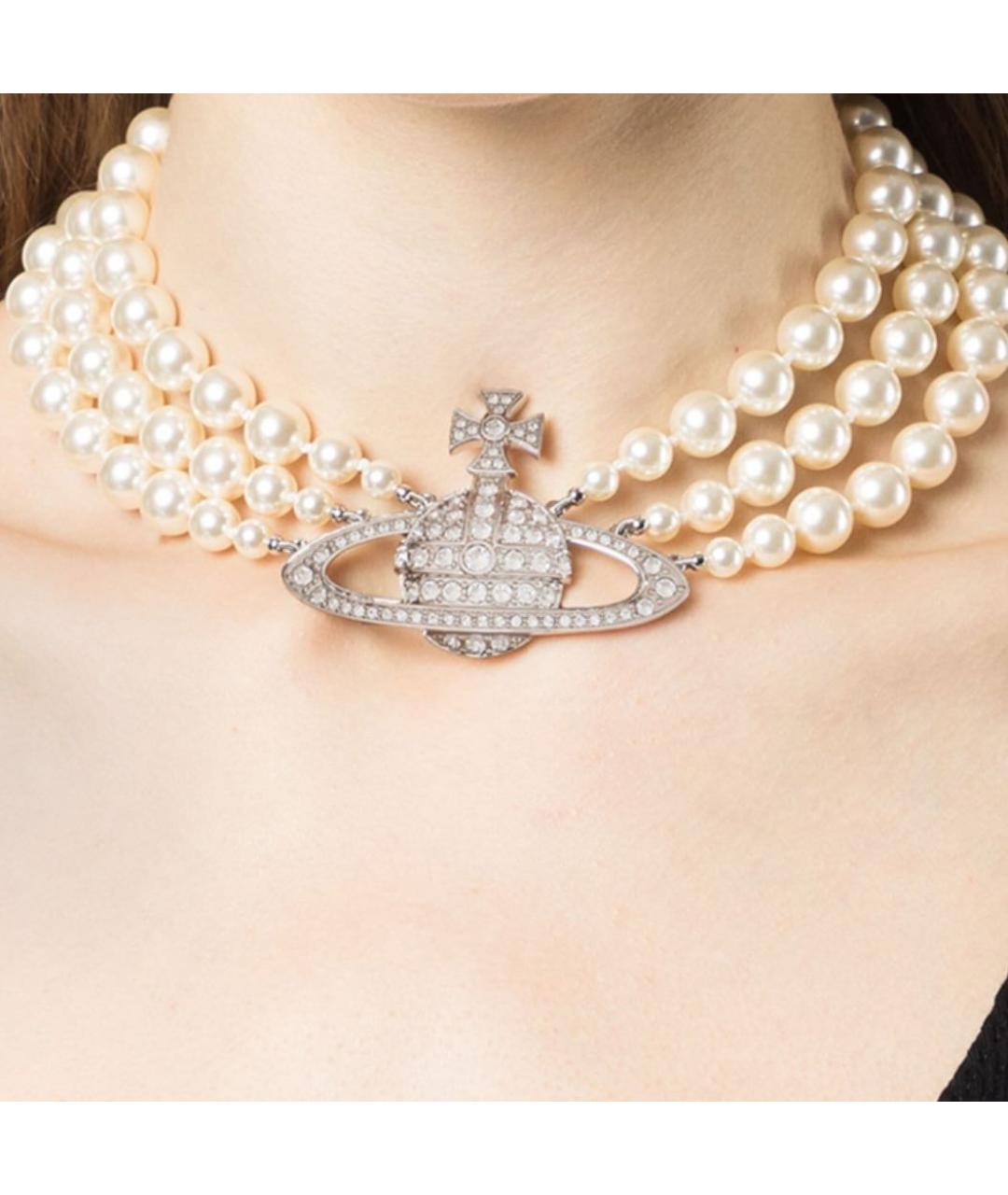 VIVIENNE WESTWOOD Белое жемчужное колье, фото 2