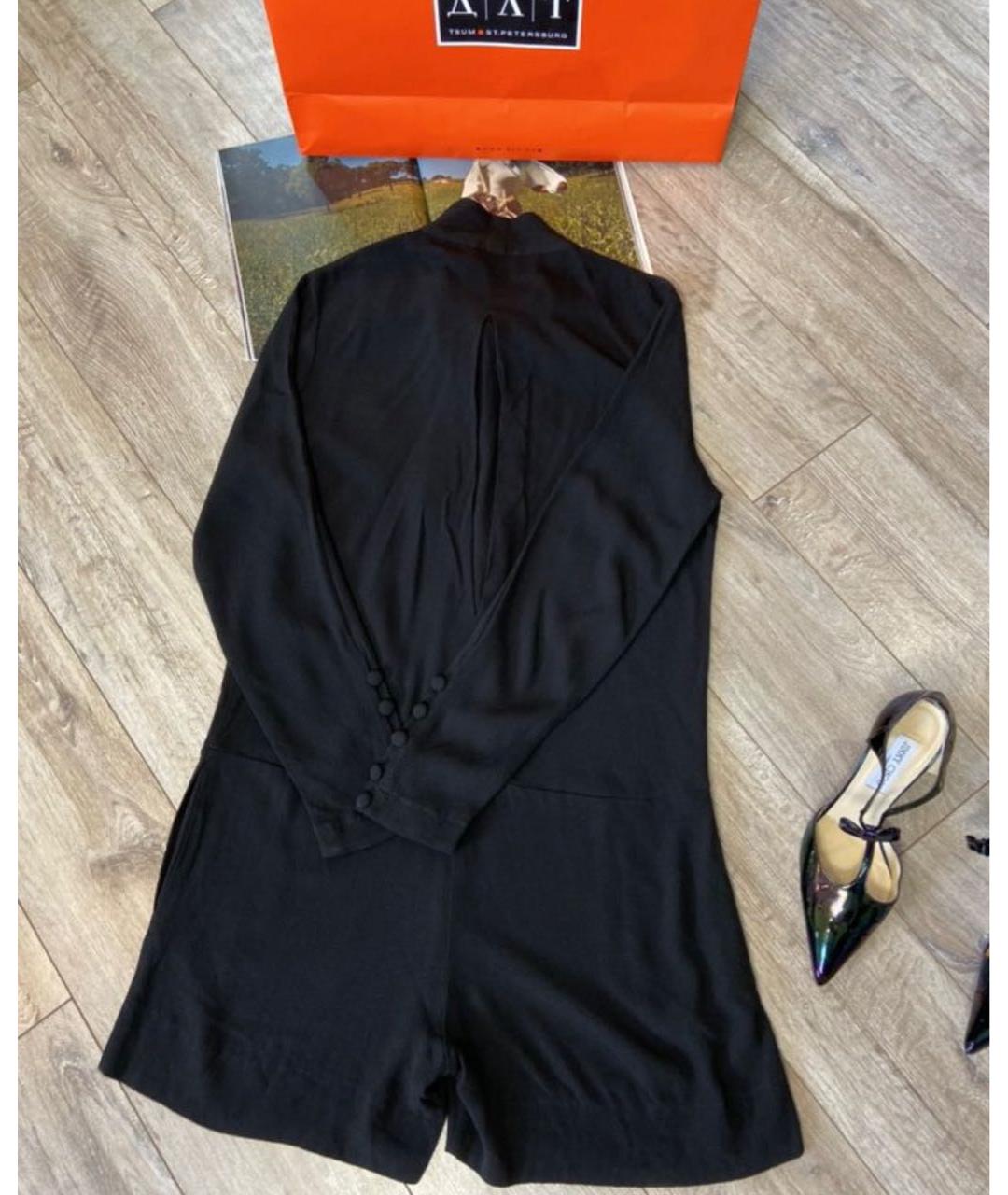 SEE BY CHLOE Черный шелковый комбинезон, фото 2