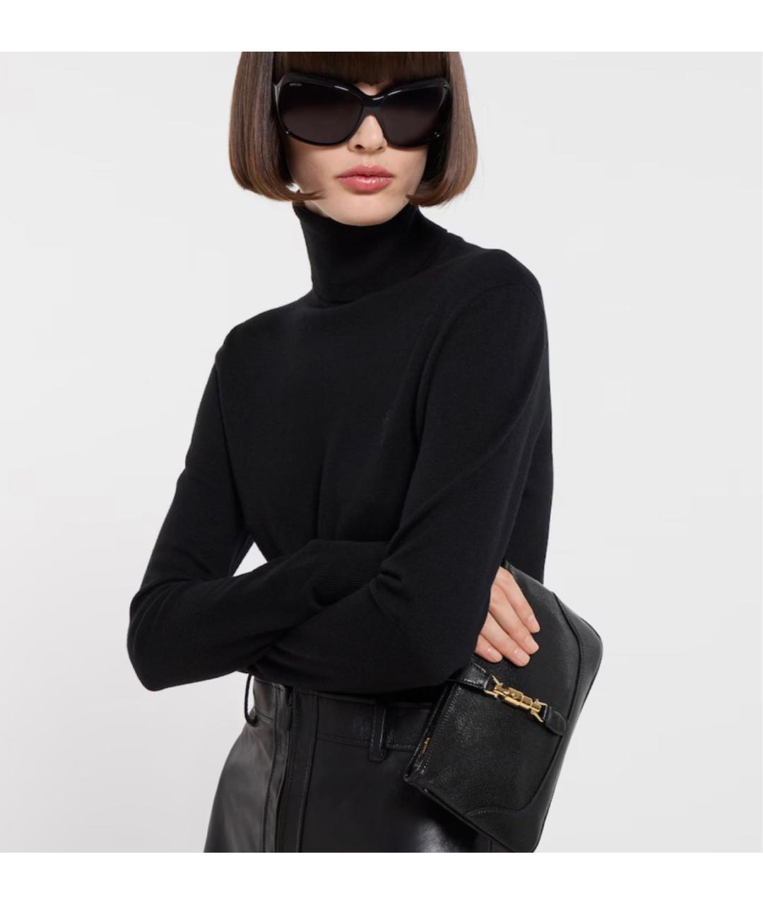 GUCCI Черная кожаная косметичка, фото 3