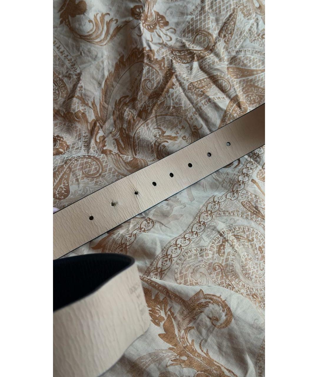 DOLCE&GABBANA Черный кожаный ремень, фото 3