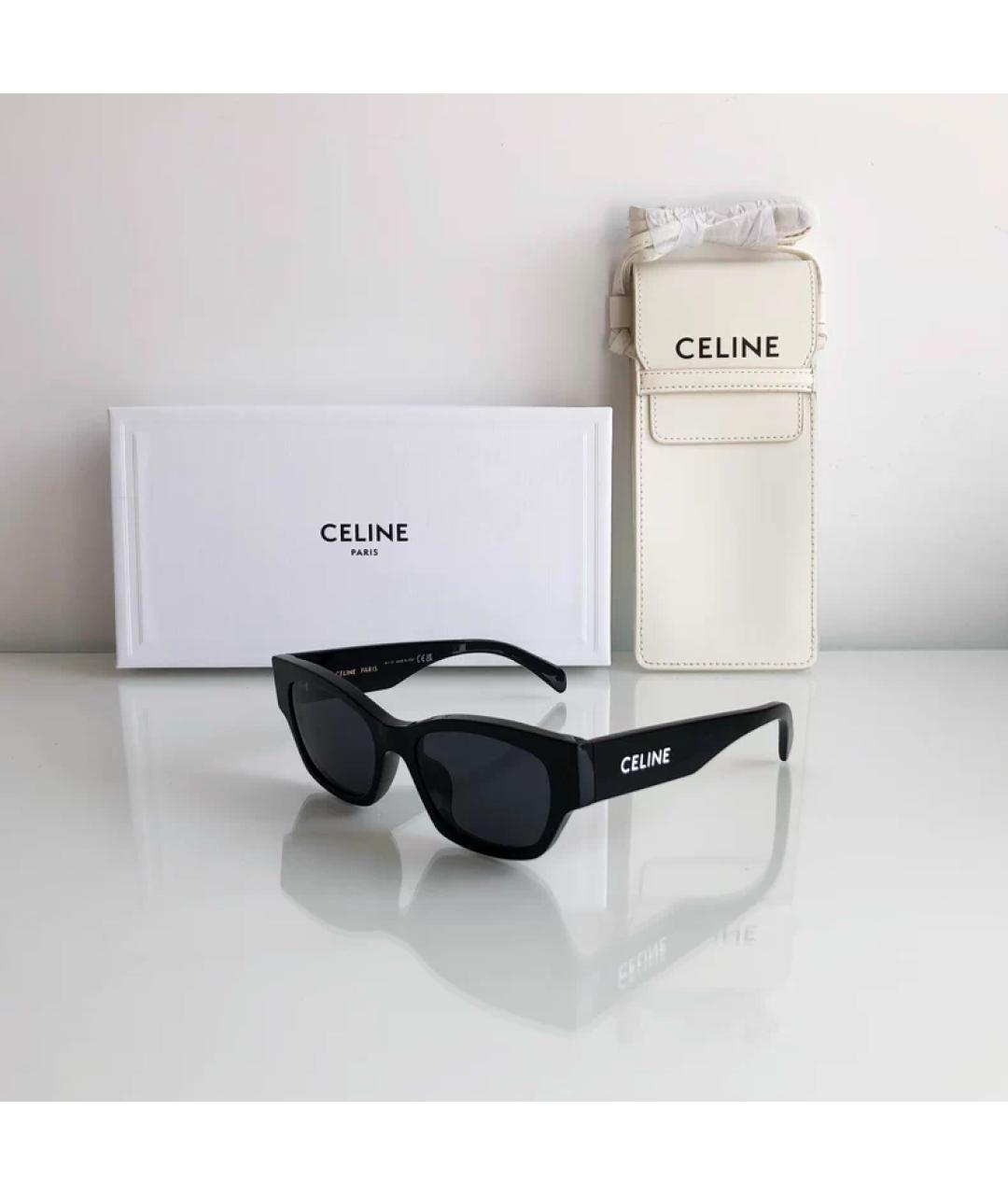 CELINE Черные пластиковые солнцезащитные очки, фото 5