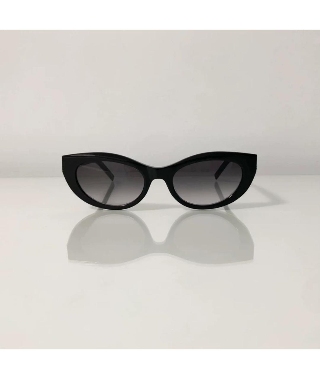 SAINT LAURENT Черные пластиковые солнцезащитные очки, фото 6
