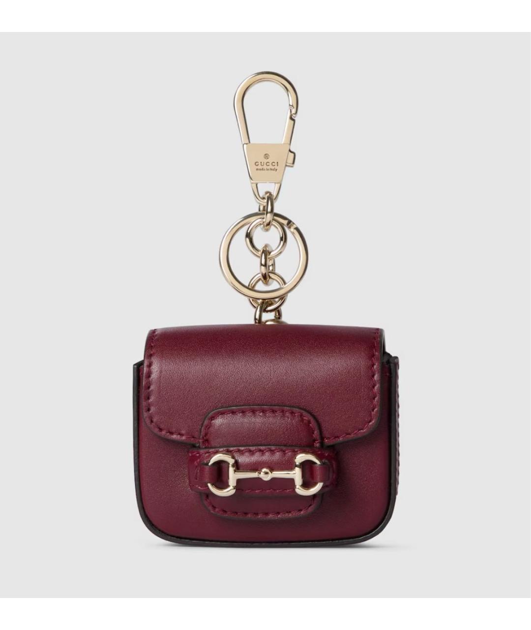 GUCCI Бордовая ключница, фото 5