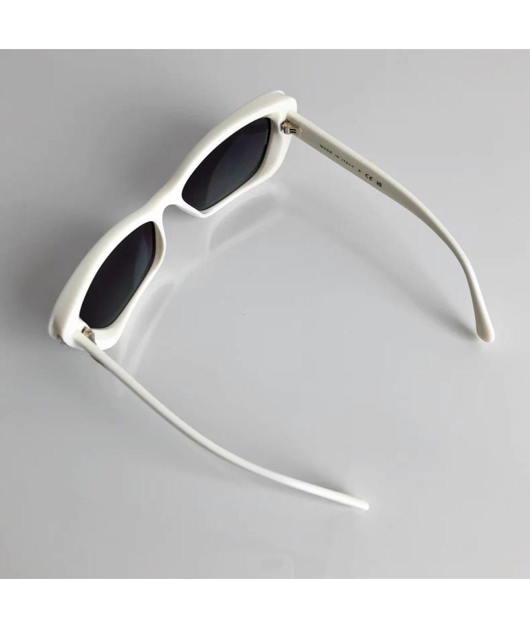CHANEL Белые пластиковые солнцезащитные очки, фото 3