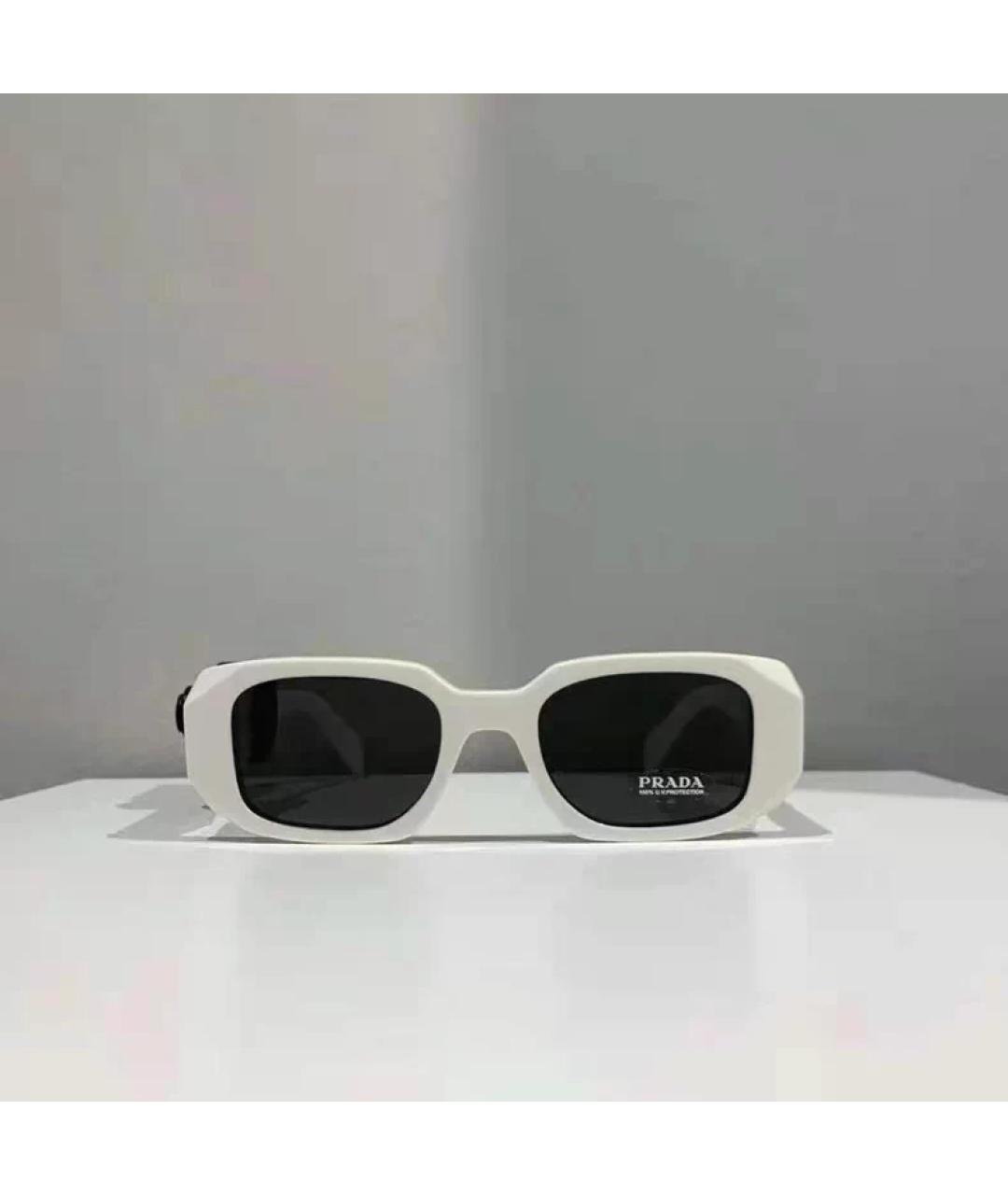 CHANEL Белые пластиковые солнцезащитные очки, фото 5