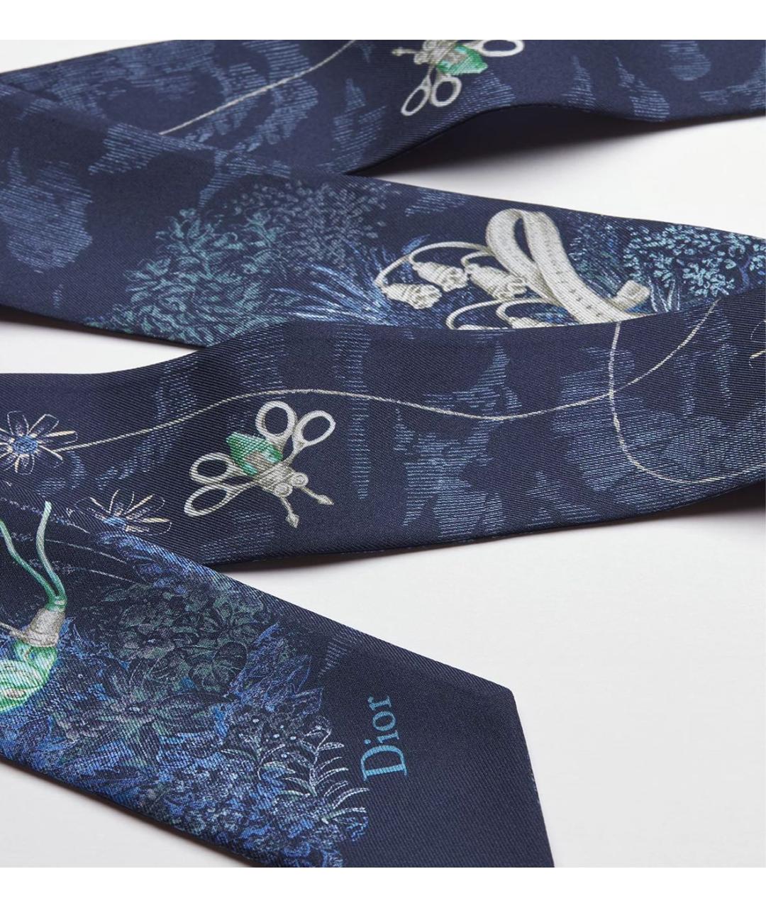 CHRISTIAN DIOR Темно-синий платок, фото 3