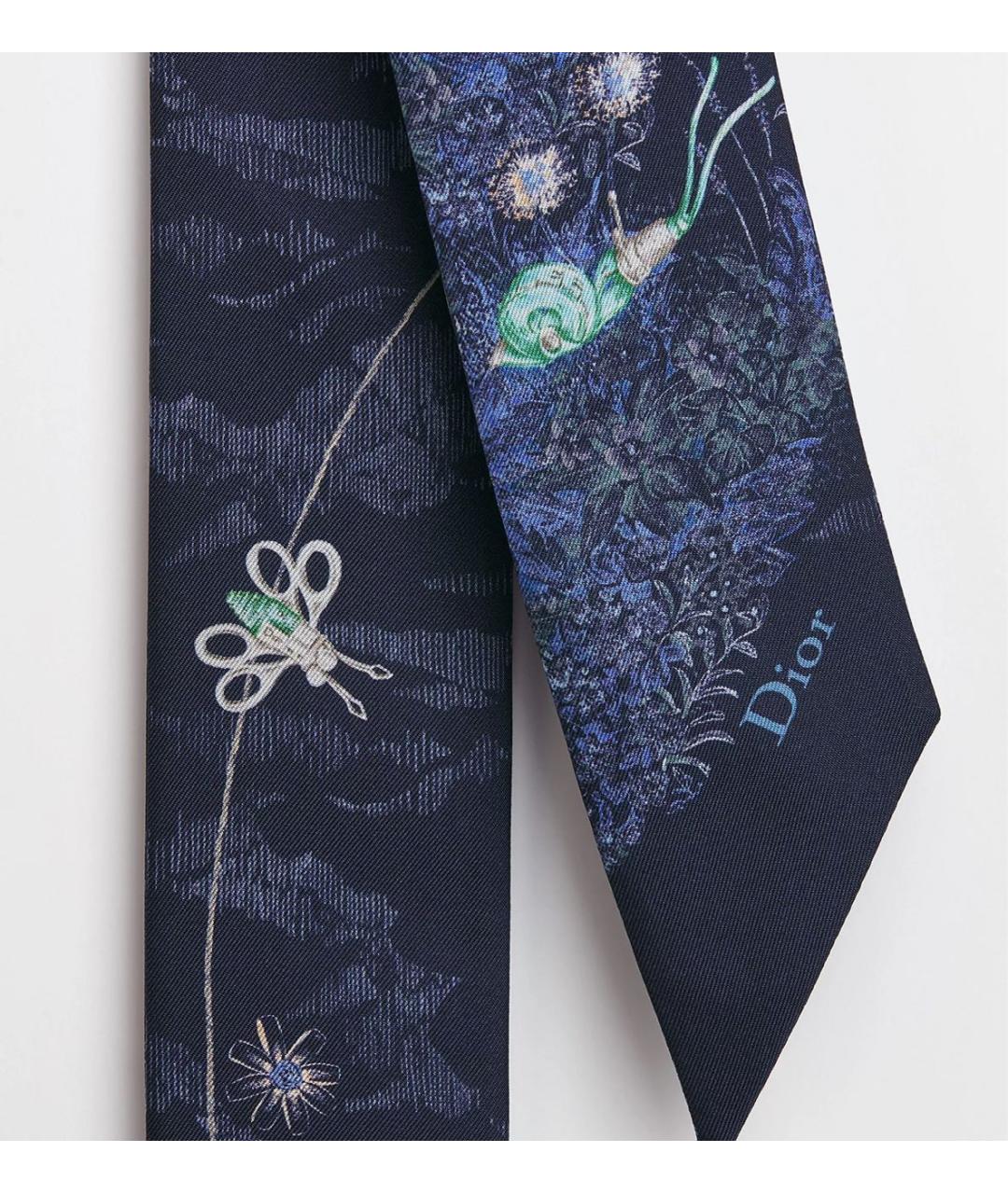 CHRISTIAN DIOR Темно-синий платок, фото 4
