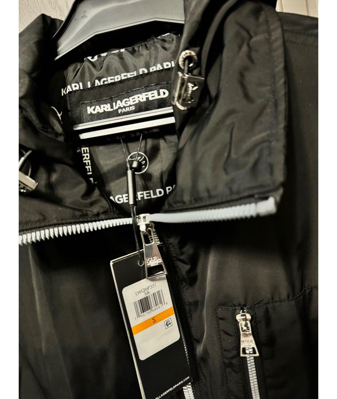 KARL LAGERFELD Черный полиэстеровый тренч/плащ, фото 3