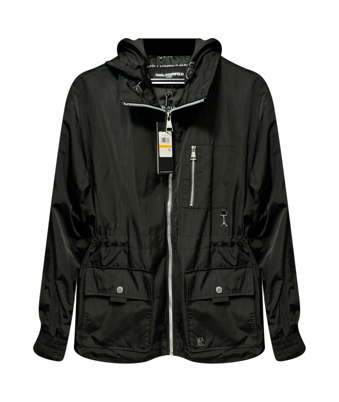 KARL LAGERFELD Черный полиэстеровый тренч/плащ, фото 1