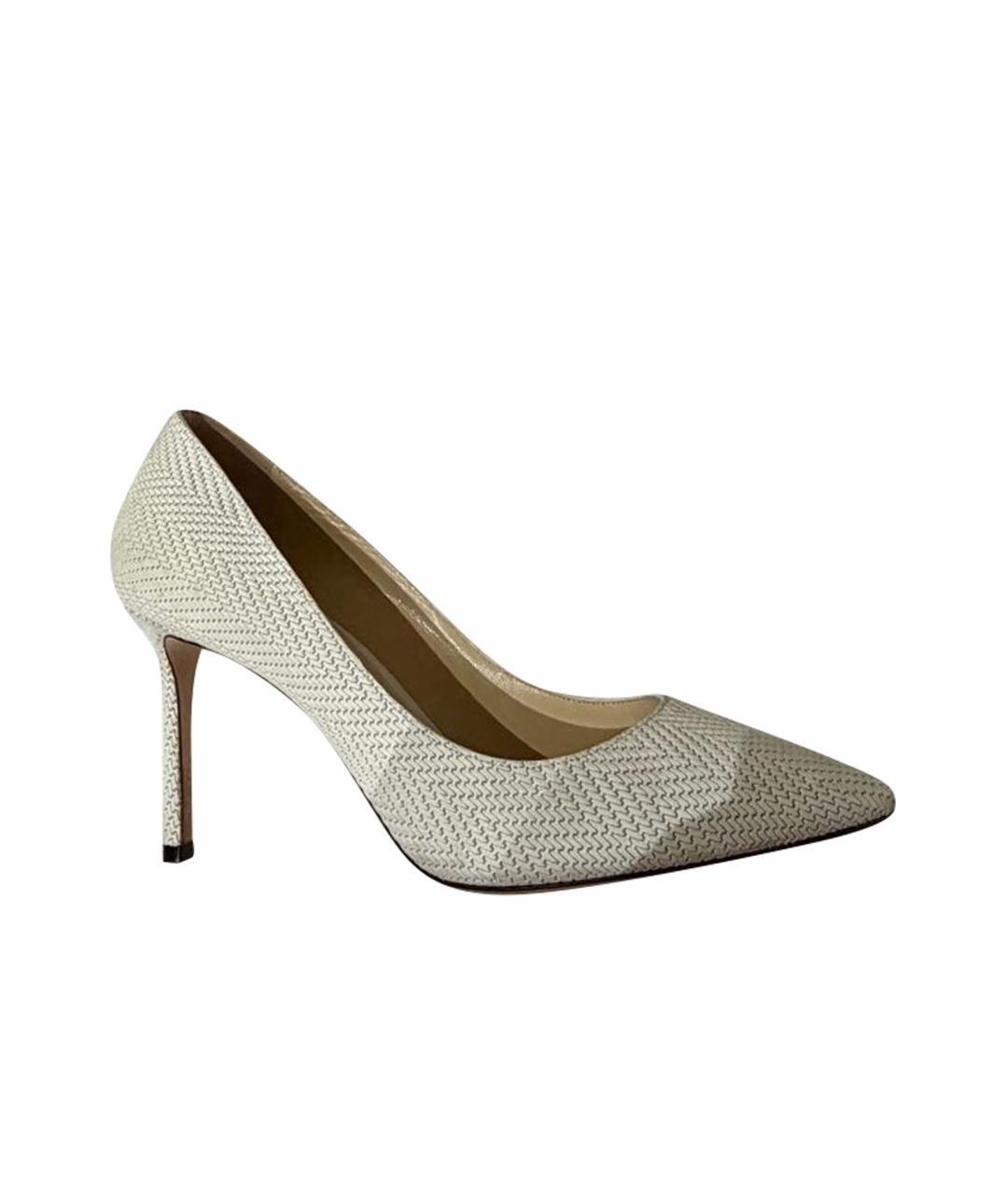 JIMMY CHOO Белые кожаные туфли, фото 1