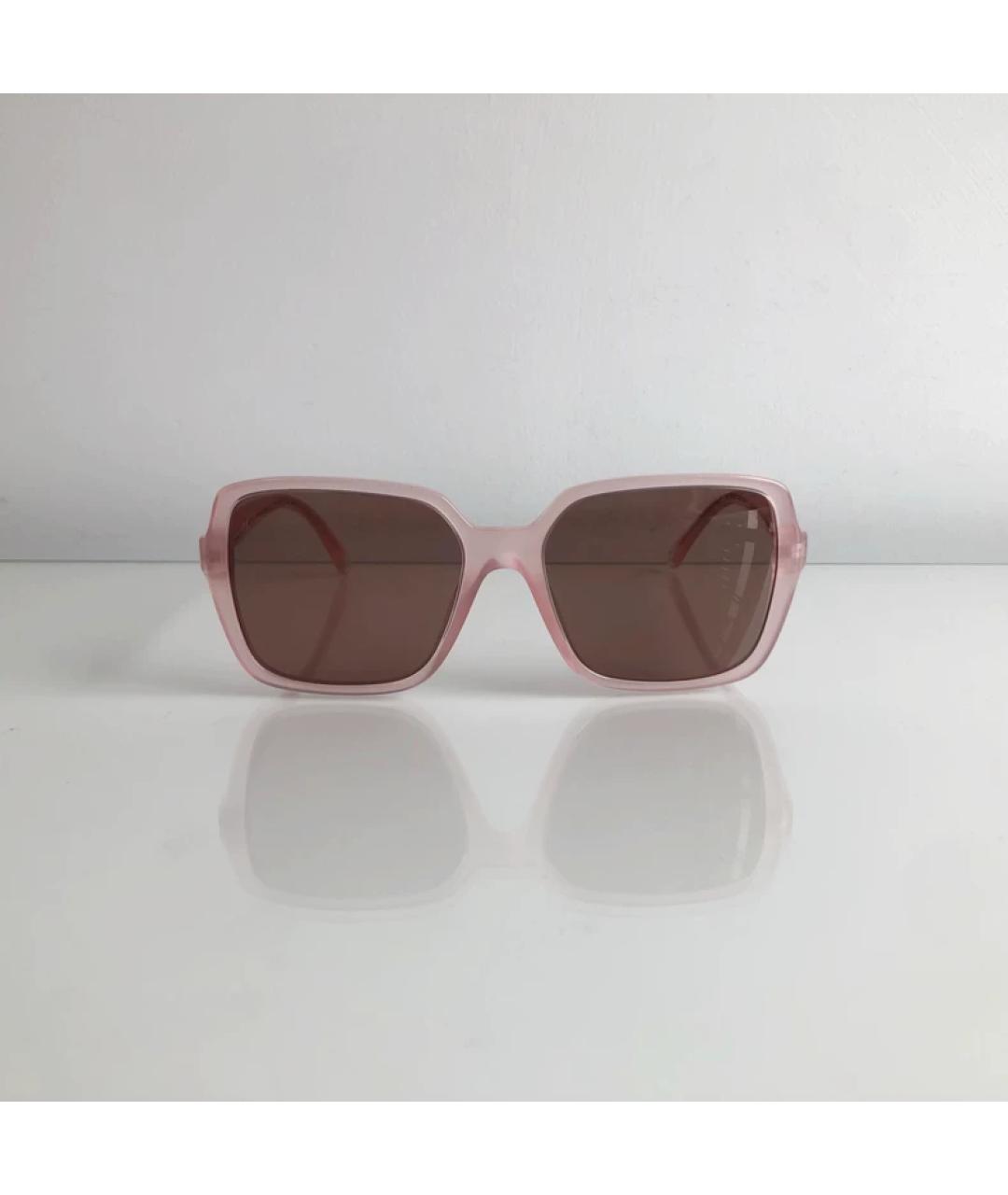 CHANEL Розовые пластиковые солнцезащитные очки, фото 2