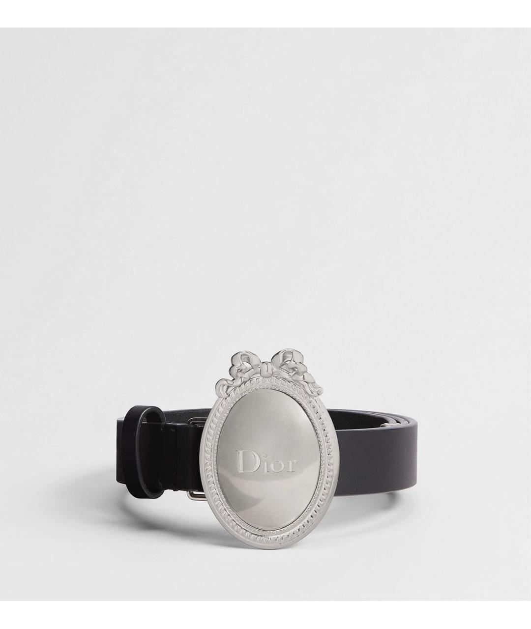 CHRISTIAN DIOR Черный кожаный ремень, фото 4