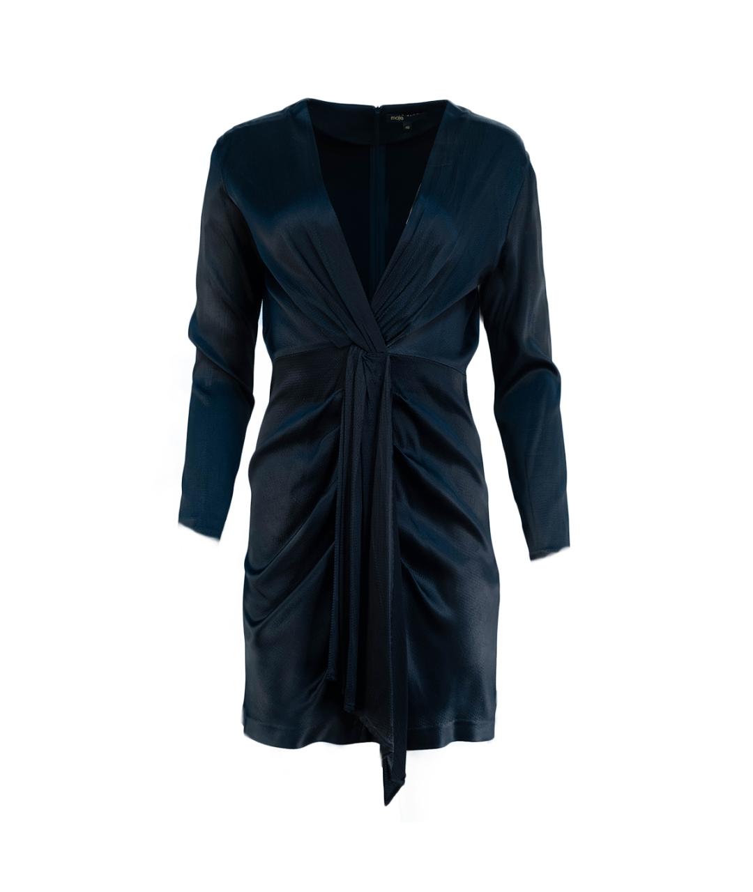 MAJE Черное вискозное повседневное платье, фото 1