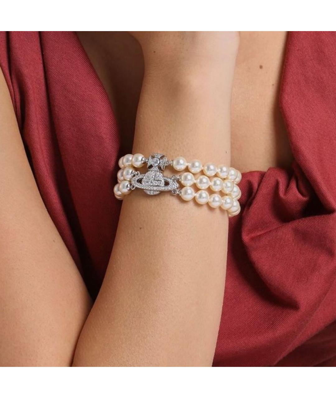 VIVIENNE WESTWOOD Белый браслет, фото 2