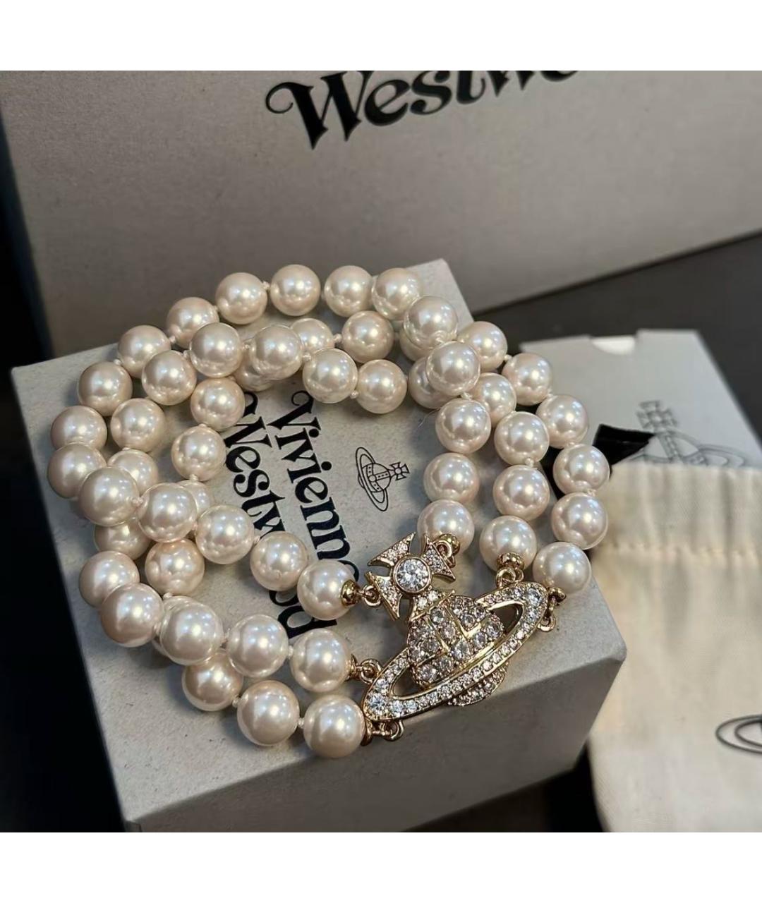 VIVIENNE WESTWOOD Белый браслет, фото 3