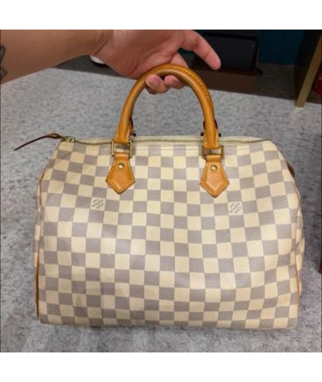 LOUIS VUITTON Бежевая сумка с короткими ручками, фото 4