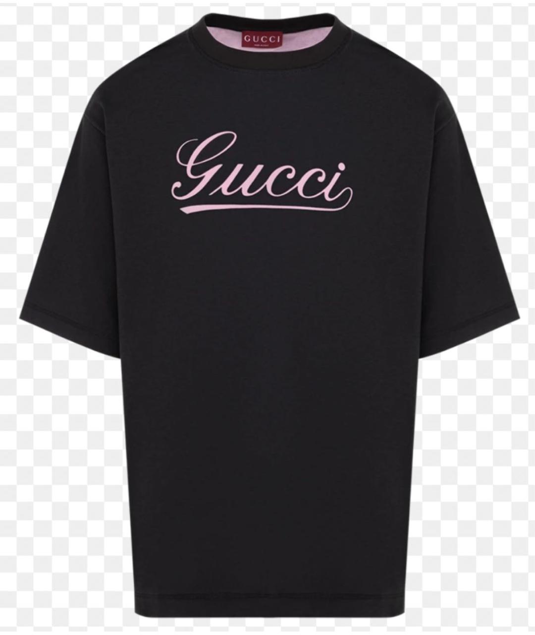 GUCCI Черная хлопковая футболка, фото 6