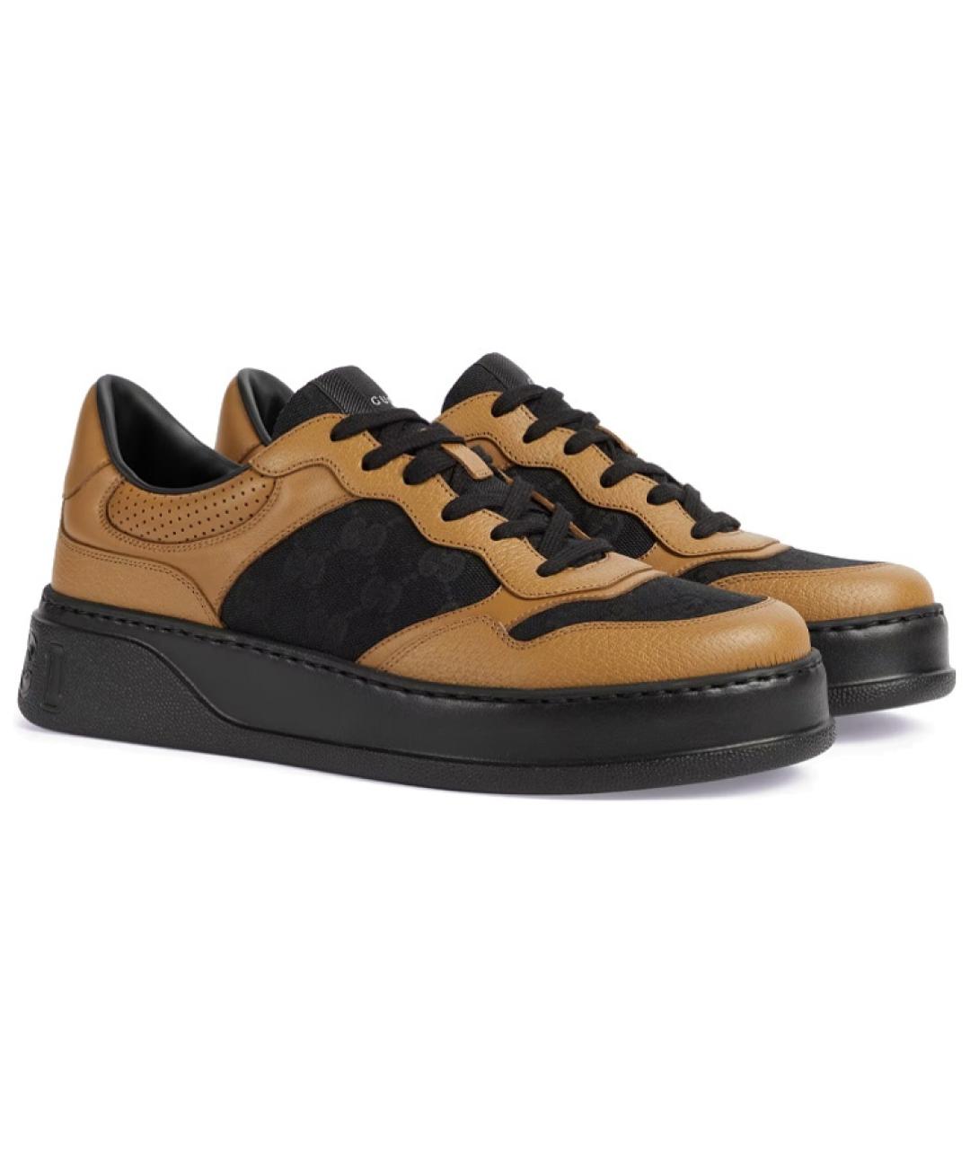 GUCCI Кожаные низкие кроссовки / кеды, фото 3