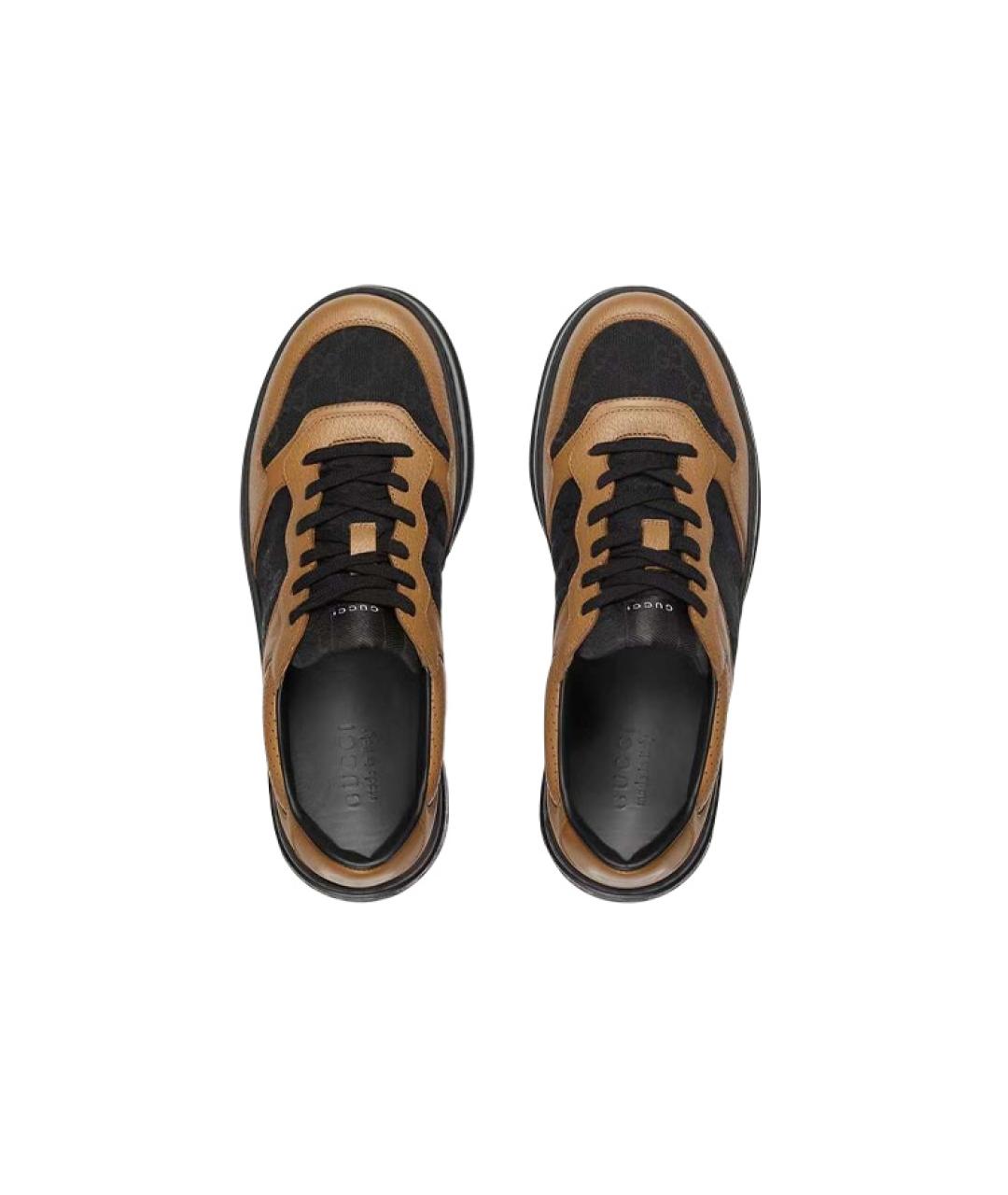 GUCCI Кожаные низкие кроссовки / кеды, фото 4