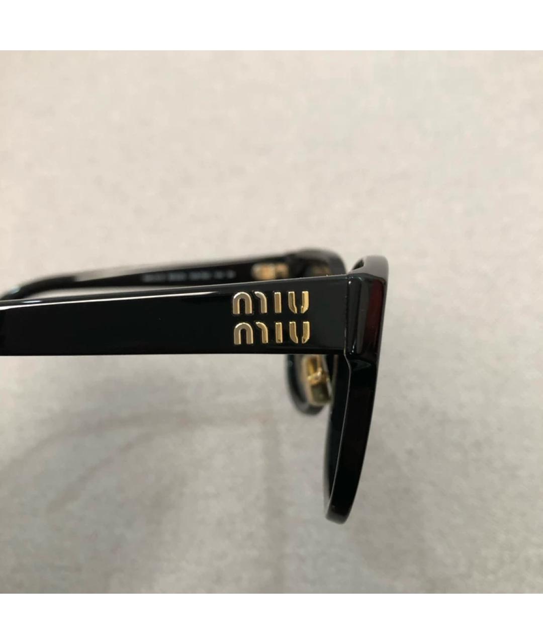 MIU MIU Черные пластиковые солнцезащитные очки, фото 3