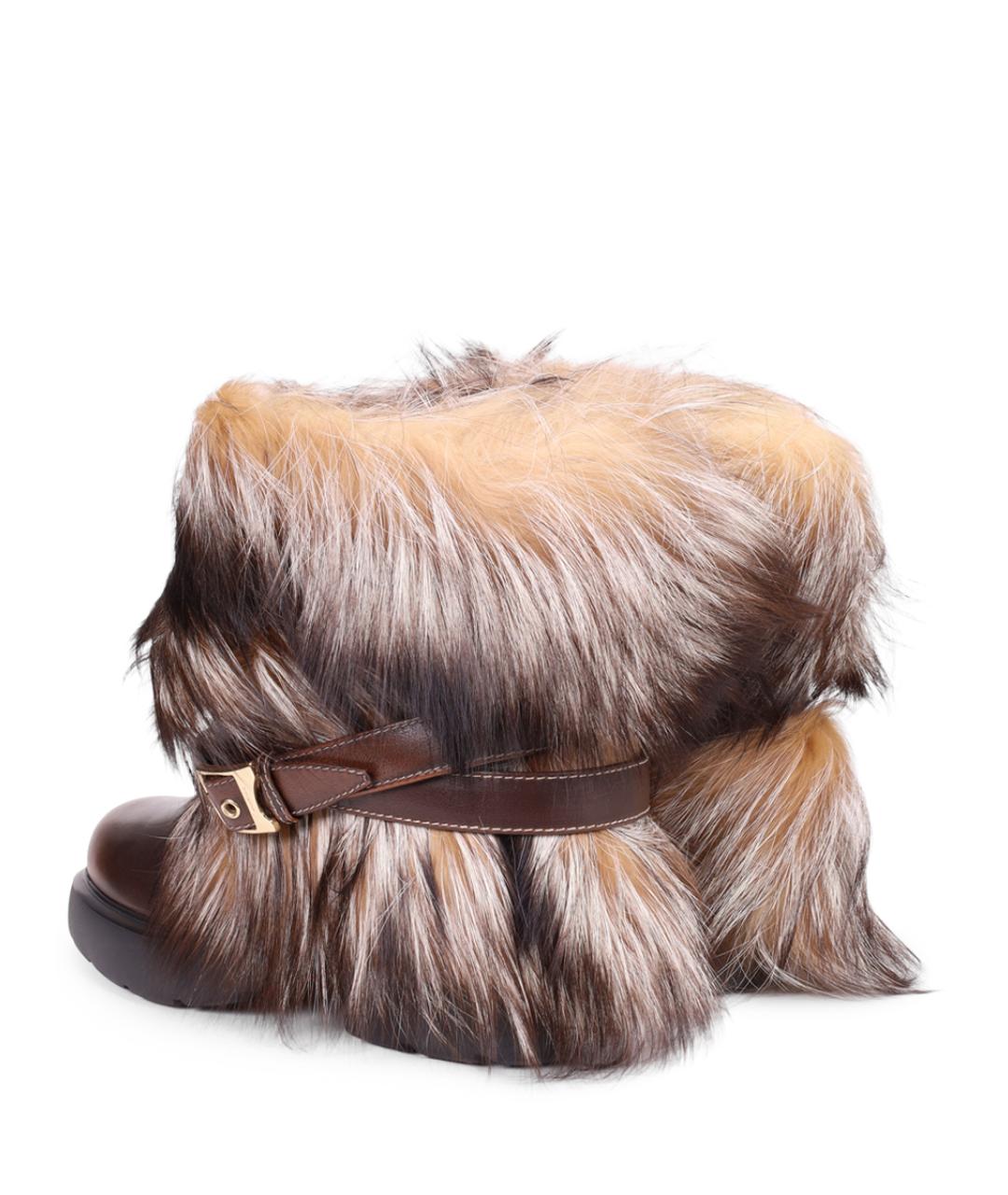 SANTONI Коричневые кожаные сапоги, фото 2