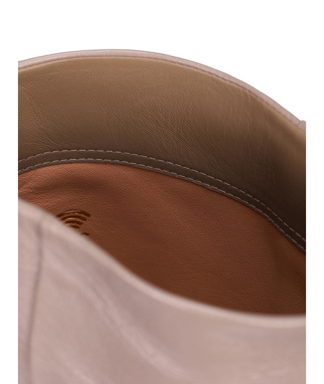 SANTONI Бежевые кожаные сапоги, фото 6