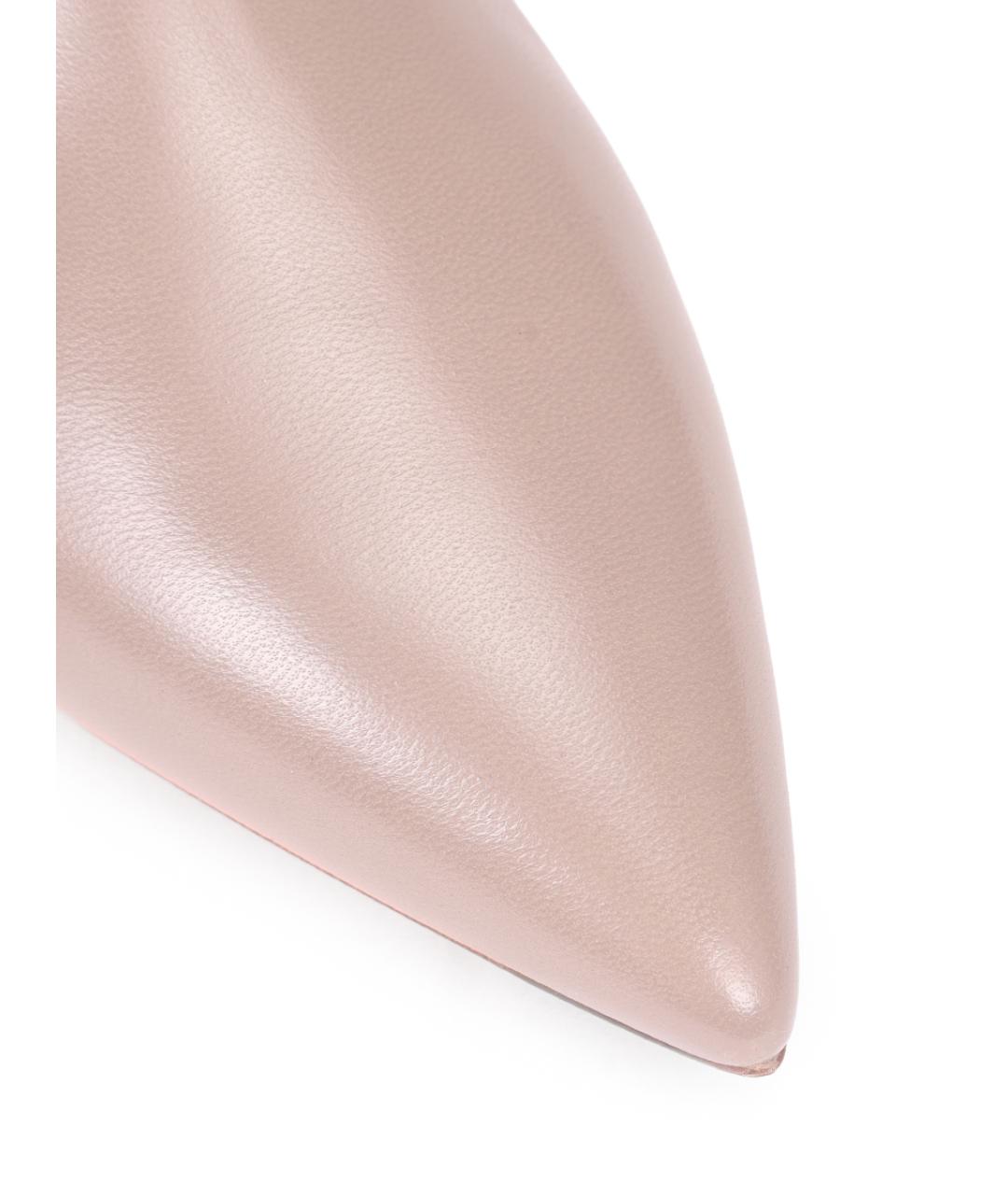 SANTONI Бежевые кожаные сапоги, фото 5