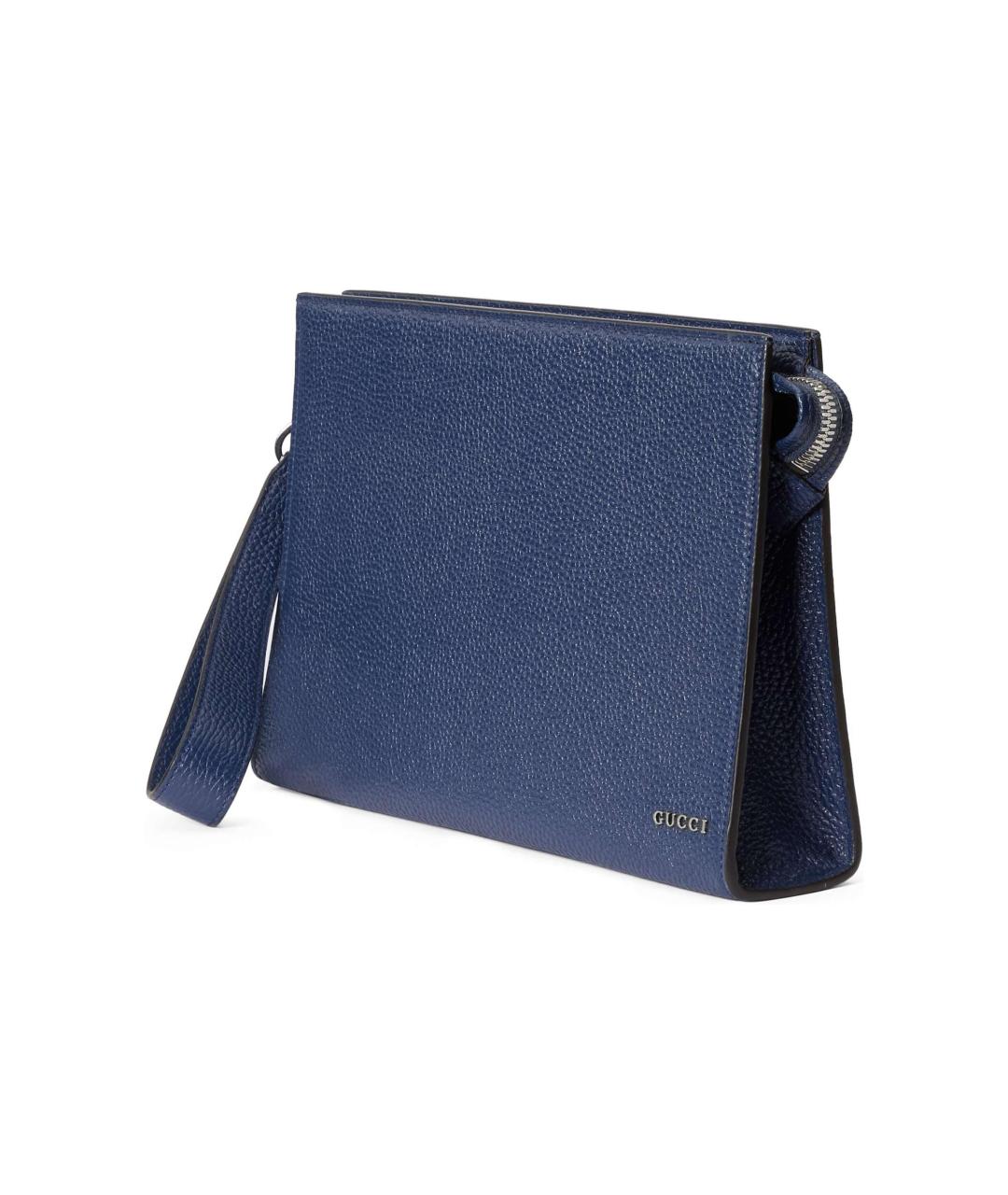 GUCCI Синяя кожаная папка для документов, фото 2