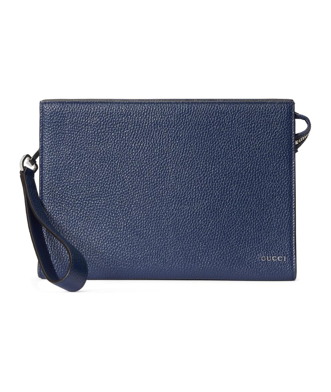 GUCCI Синяя кожаная папка для документов, фото 1
