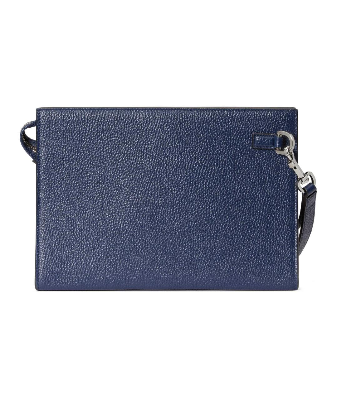 GUCCI Синяя кожаная папка для документов, фото 4