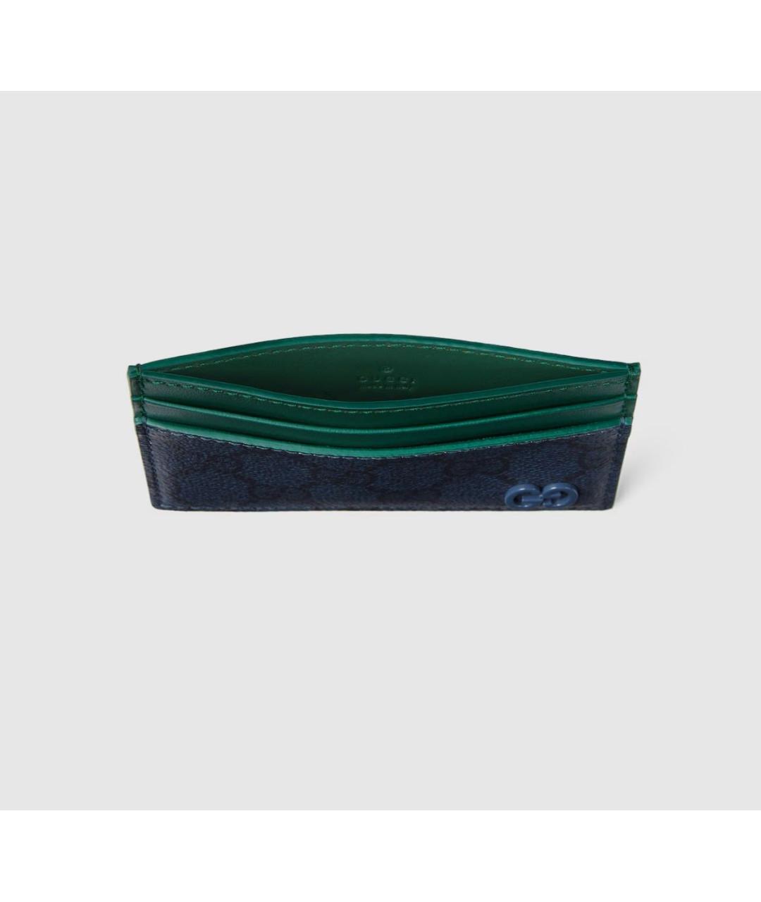 GUCCI Темно-синий кожаный кардхолдер, фото 2