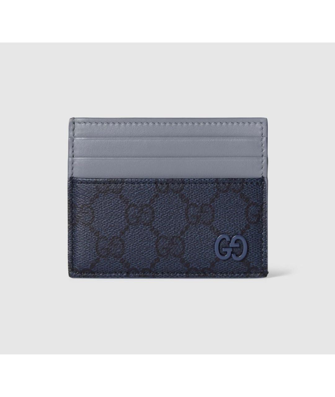 GUCCI Темно-синий кожаный кардхолдер, фото 5