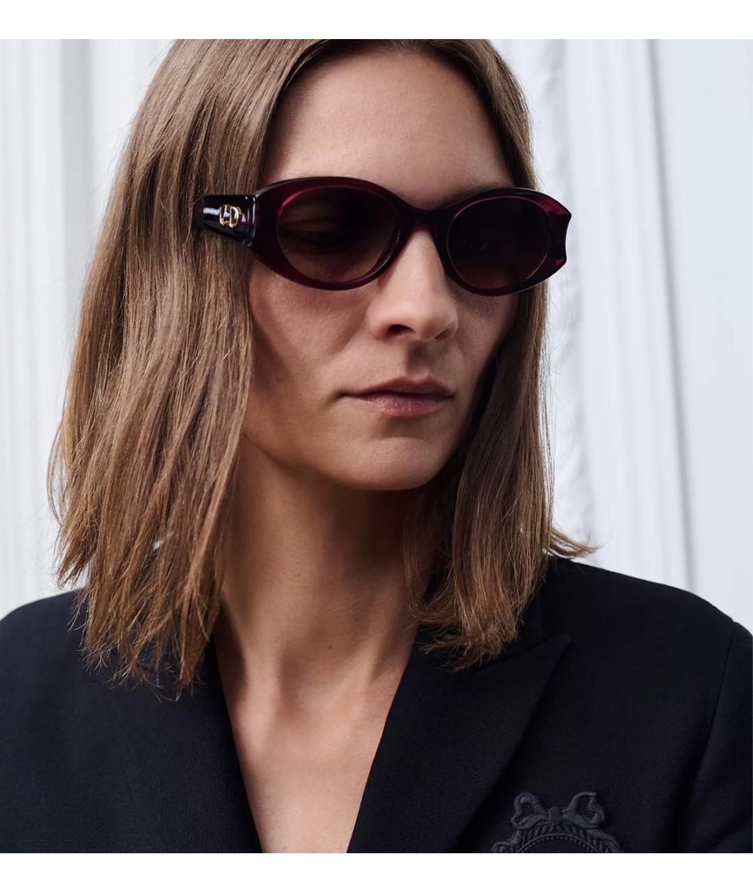 CHRISTIAN DIOR Бордовые солнцезащитные очки, фото 3