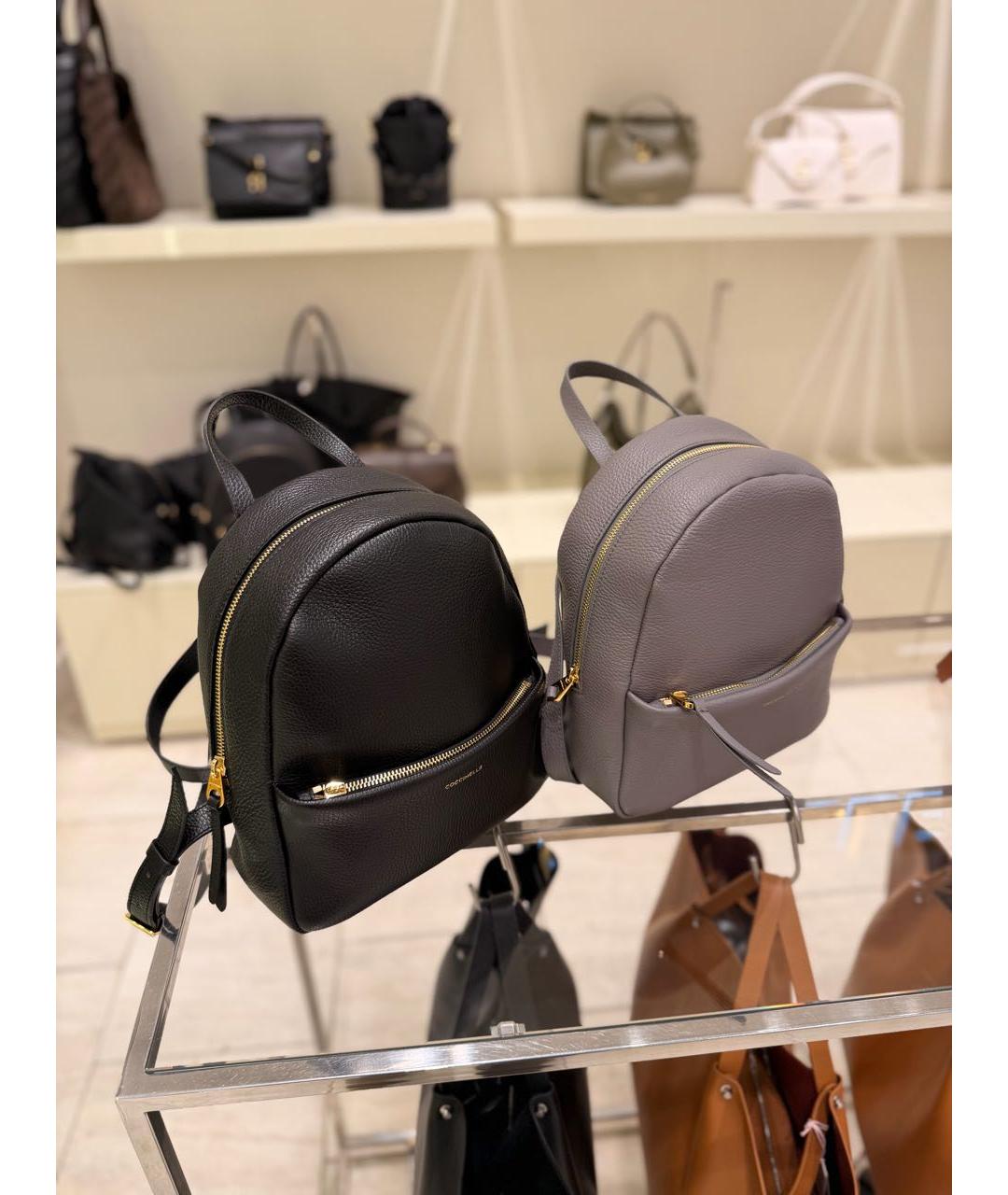 COCCINELLE Черный кожаный рюкзак, фото 3