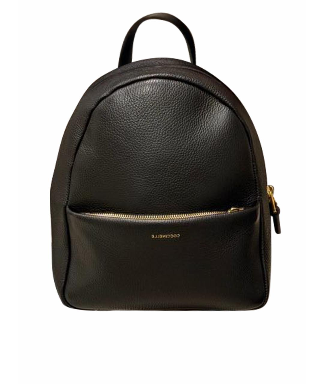 COCCINELLE Черный кожаный рюкзак, фото 1
