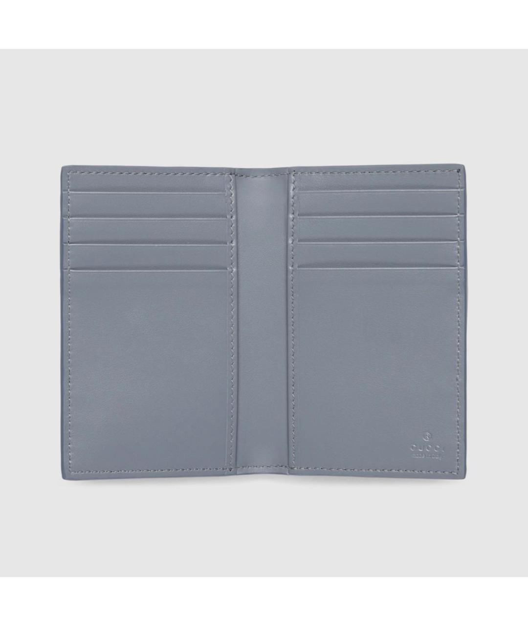 GUCCI Темно-синий кожаный кардхолдер, фото 2