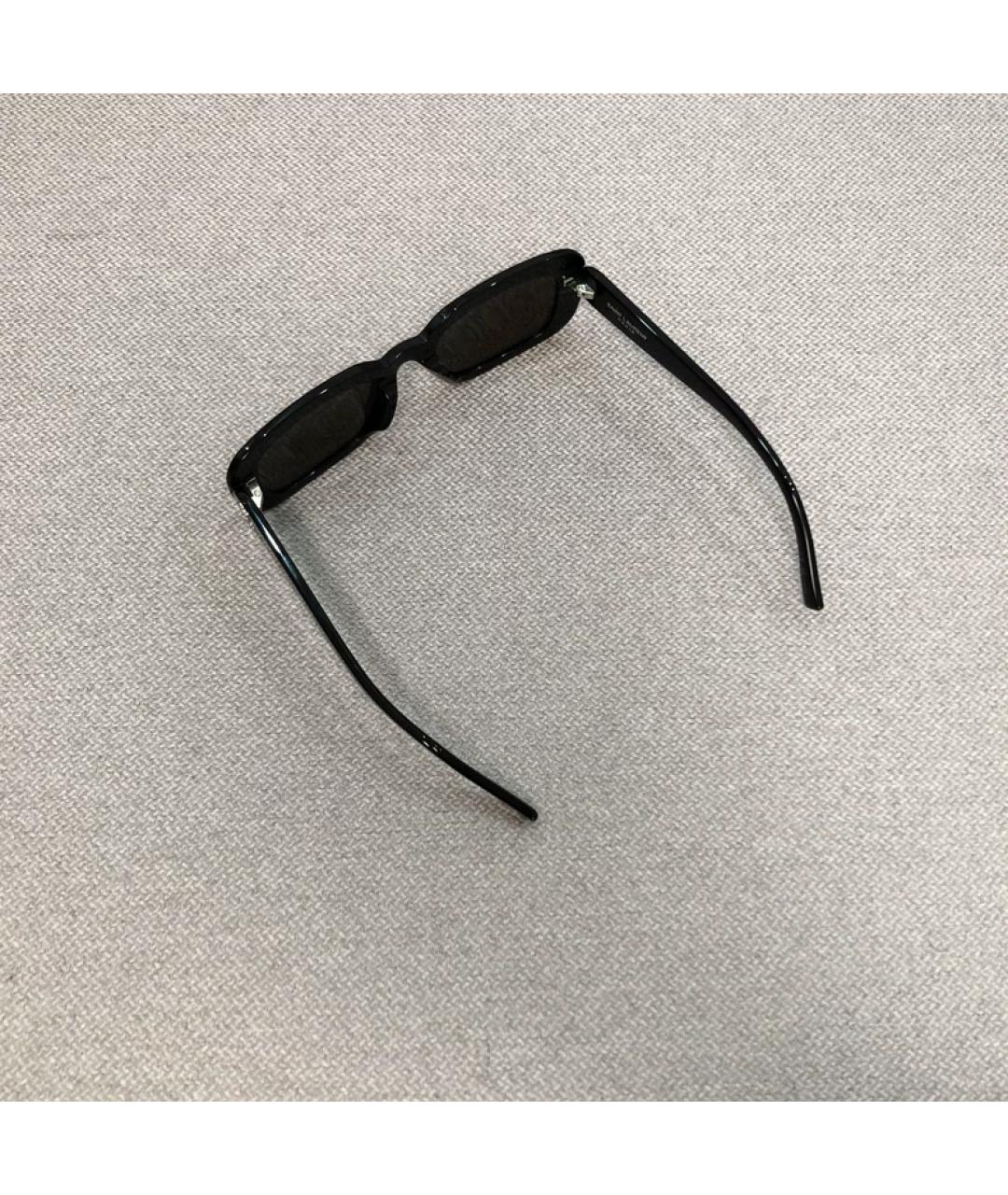 SAINT LAURENT Черные пластиковые солнцезащитные очки, фото 4