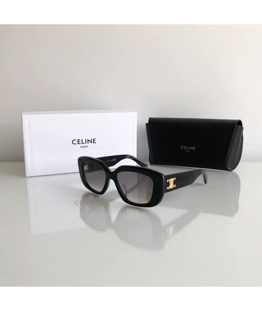 CELINE Черные пластиковые солнцезащитные очки, фото 5