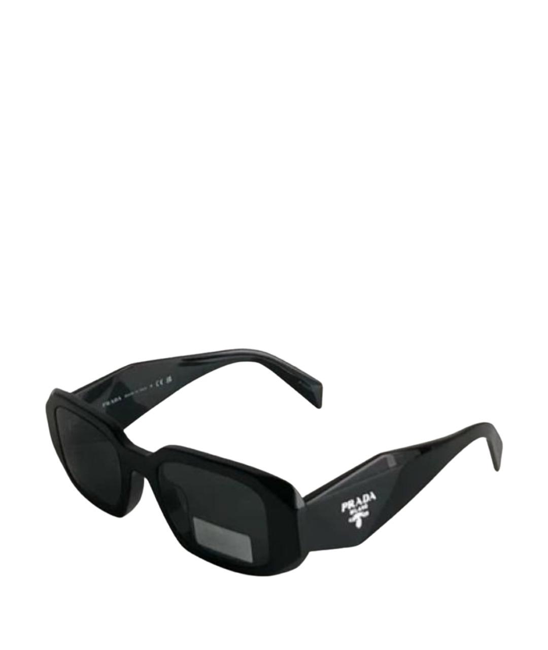 PRADA Черные пластиковые солнцезащитные очки, фото 1