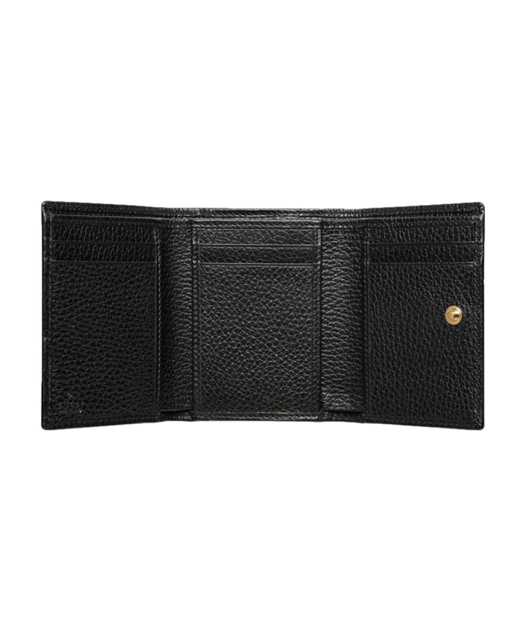 GUCCI Черный кожаный кошелек, фото 4