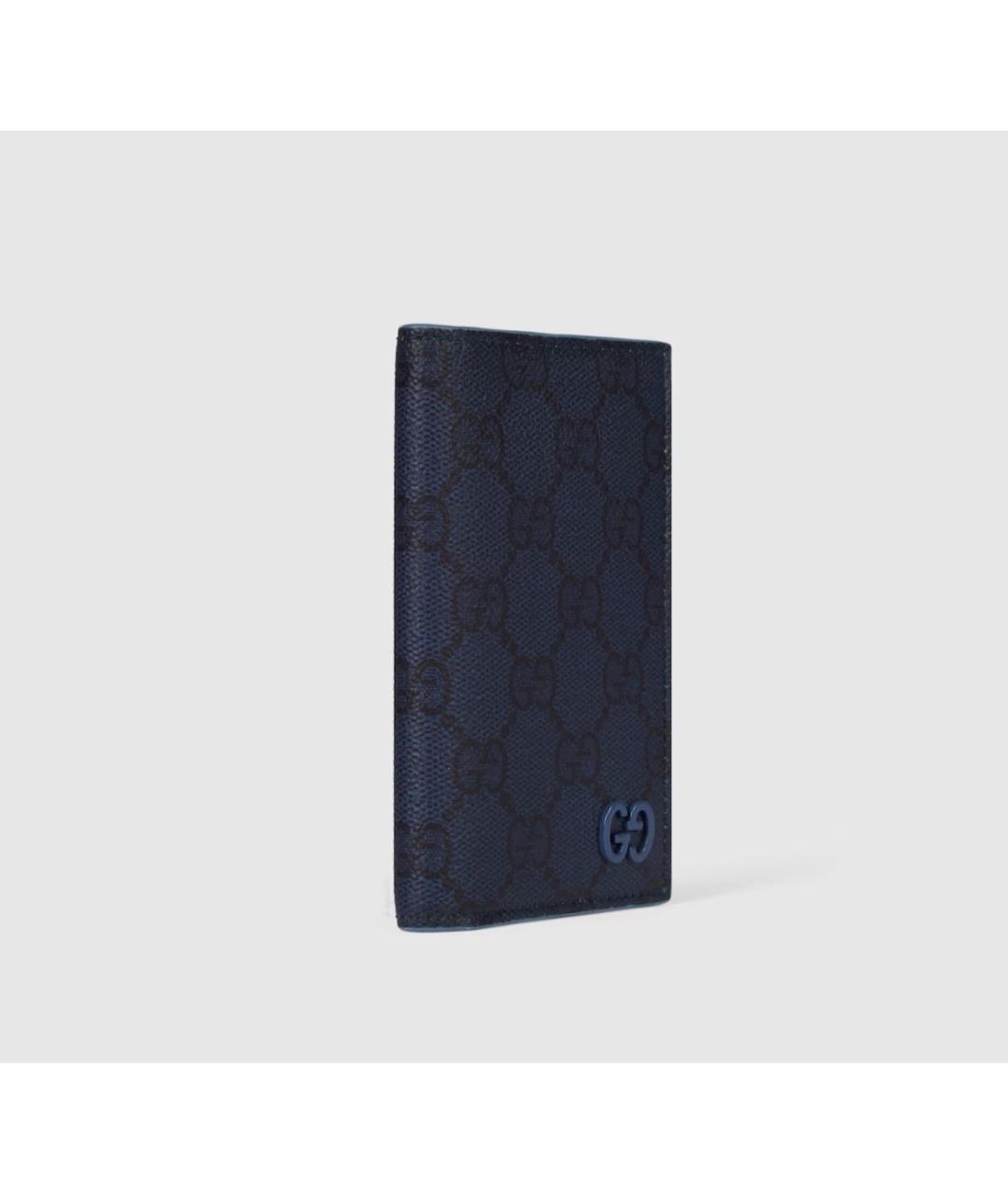 GUCCI Темно-синий кожаный кардхолдер, фото 3