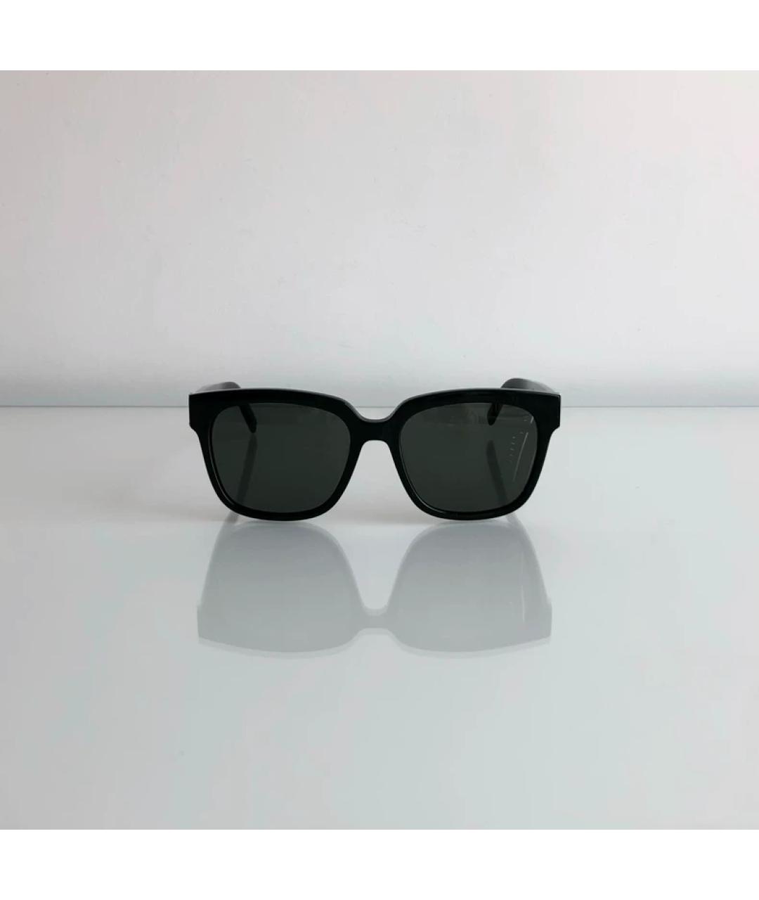 SAINT LAURENT Черные пластиковые солнцезащитные очки, фото 6