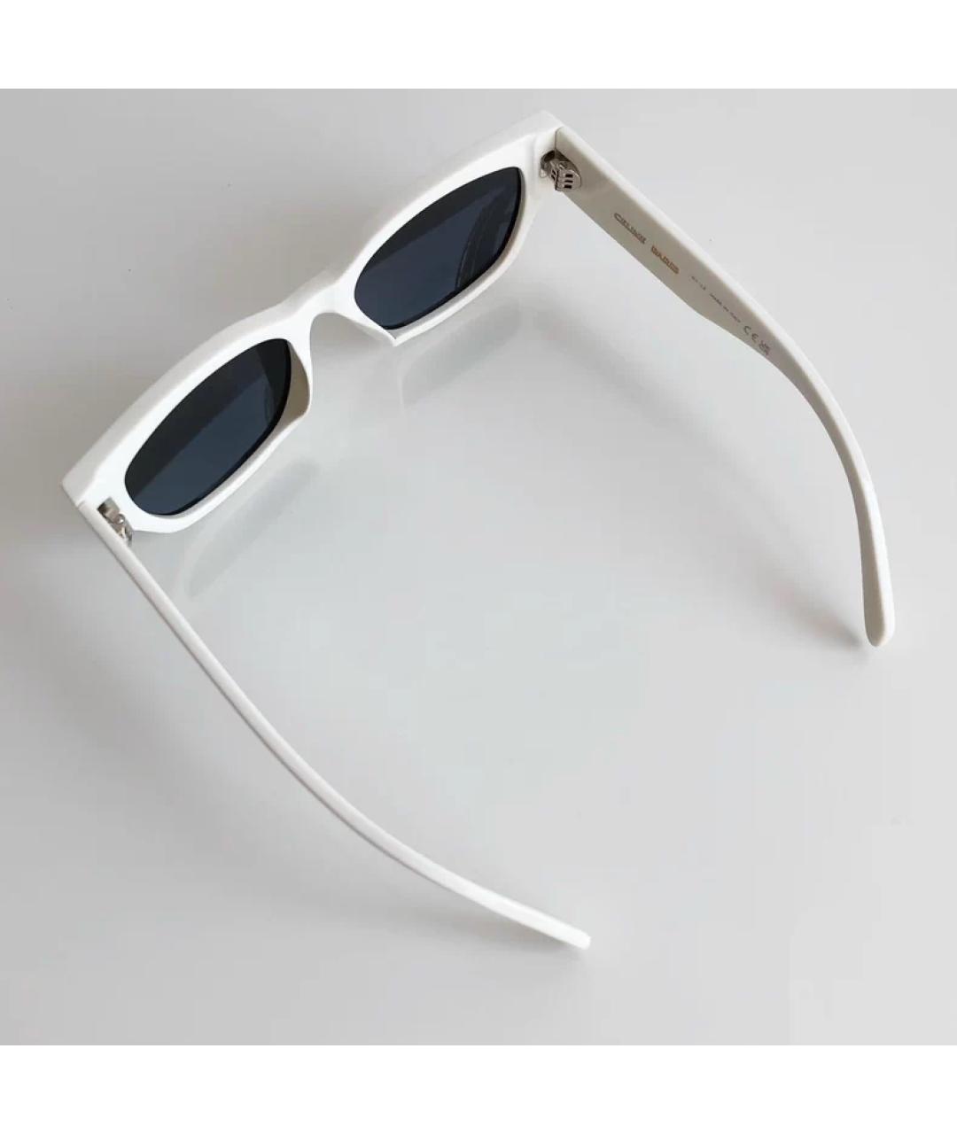 CELINE Белые пластиковые солнцезащитные очки, фото 3