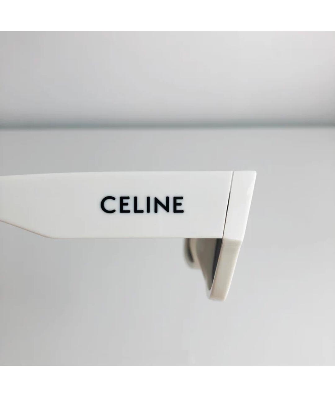 CELINE Белые пластиковые солнцезащитные очки, фото 4